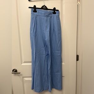 Abercrombie Tailored Linen-Blend Wide Leg Pants